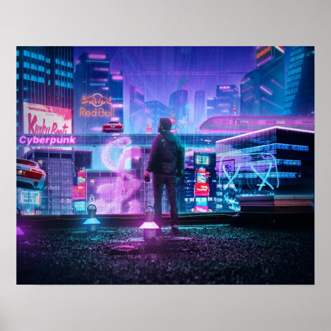 Cyberpunk poster konst (Framsidan)