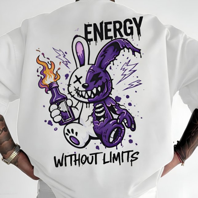 Cyberpunk Rabbit Graphic - Energy Without Limits S T Shirt (Cyberpunk Rabbit Graphic)