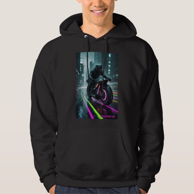 Cyberpunk / Retro Estetisk Design Hoodie (Framsida)