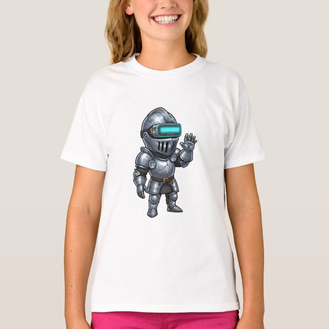 Cyberpunk Riddare VR Chibi Barn T Shirt (Framsida)