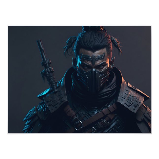 Cyberpunk Samurai Poster (Framsidan)