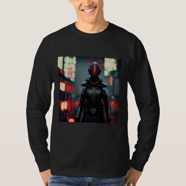cyberpunk samurai t shirt (Framsida)