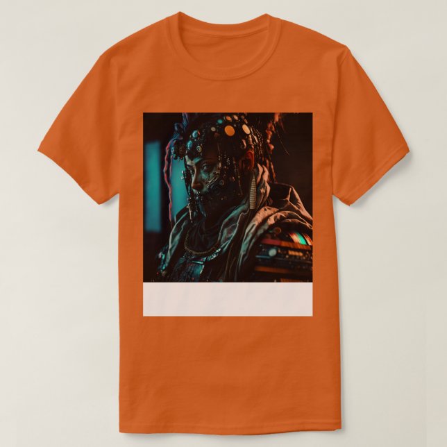 Cyberpunk Samurai Warrior A I Generated Art Artifi T Shirt (Design framsida)