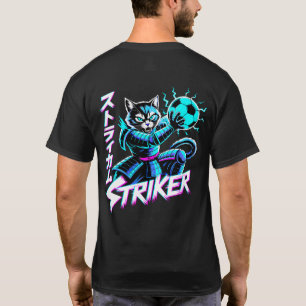 Cyberpunk Samuraj Striker Katt För Spelare & Fotbo T Shirt