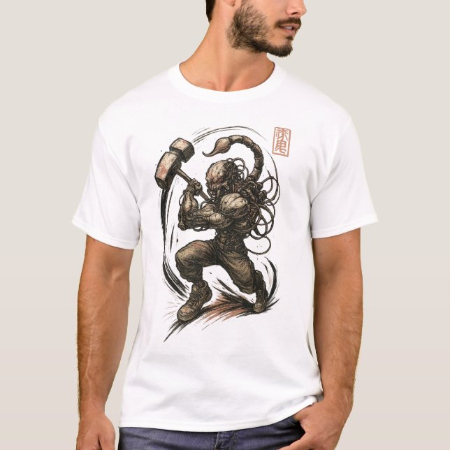 Cyberpunk Scorpion T Shirt (Framsida)