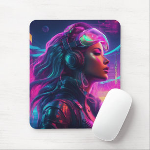 Cyberpunk Sjöjungfru Mousepad Musmatta