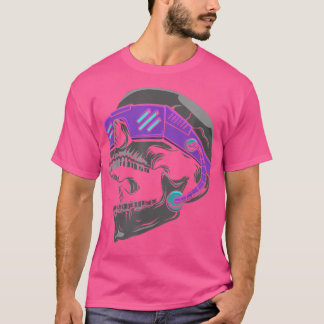 Cyberpunk Skull Dödschef Skeleton Död Metall Go T Shirt