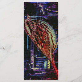 Cyberpunk Sparrow i Neon Cityscape Bookmark Meny