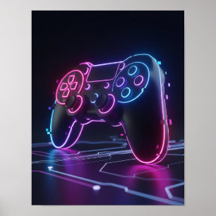 Cyberpunk spelkontroll poster
