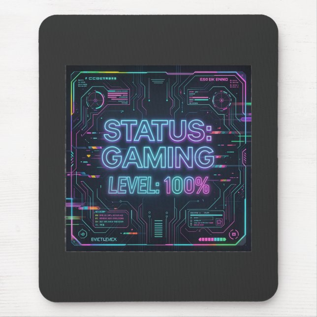 ​Cyberpunk Status Gaming Level 100 mousepad  Musmatta (Framsidan)