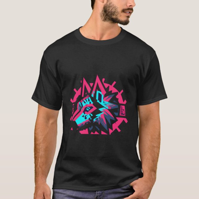 Cyberpunk Stil Varg T Shirt (Framsida)