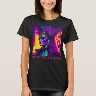 Cyberpunk-synthwave Mardi Gras Woman T Shirt