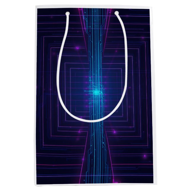 Cyberpunk System Access Neon Presentpåse (Framsidan)