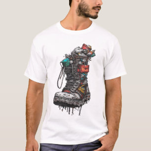 Cyberpunk taktisk stövelgrafisk t-shirt - Edgy Gru