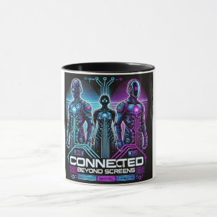 Cyberpunk Tech Friends Digital Bond Mugg