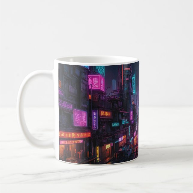 Cyberpunk Themed Mug Kaffemugg (Vänster)