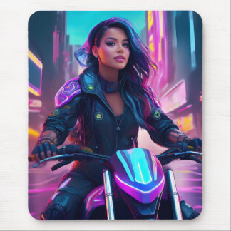 Cyberpunk ThLED Girl Mousepad Musmatta