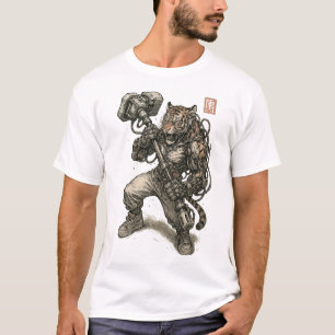 Cyberpunk Tiger Samurai T Shirt