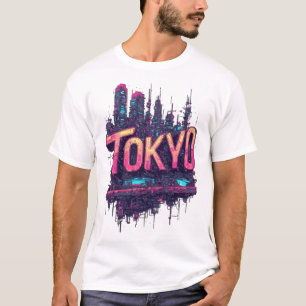 Cyberpunk Tokyo Framtid Stad Estetik Streetwear T Shirt