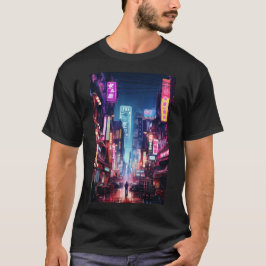 Cyberpunk Tokyo Street Neon Light T Shirt