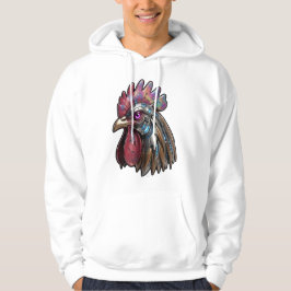 Cyberpunk Tupp Iridescent Mekanisk Konst Hoodie