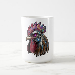 Cyberpunk Tupp Iridescent Mekanisk Konst Kaffemugg