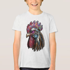 Cyberpunk Tupp Iridescent Mekanisk Konst T Shirt