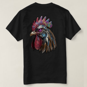 Cyberpunk Tupp Iridescerande Mekanisk Konst T Shirt