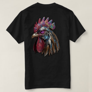 Cyberpunk Tupp Iridescerande Mekanisk Konst T Shirt