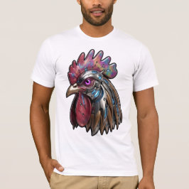 Cyberpunk Tupp Iridescerande Mekanisk Konst T Shirt