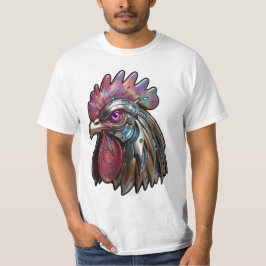 Cyberpunk Tupp Iridescerande Mekanisk Konst T Shirt