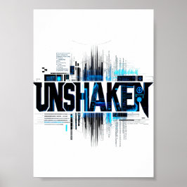 Cyberpunk-typografi-affisch som inte rubbas poster