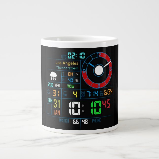 Cyberpunk-Utvecklargränssnitts Kaffe Mugg Jumbo Mugg (Framsidan)