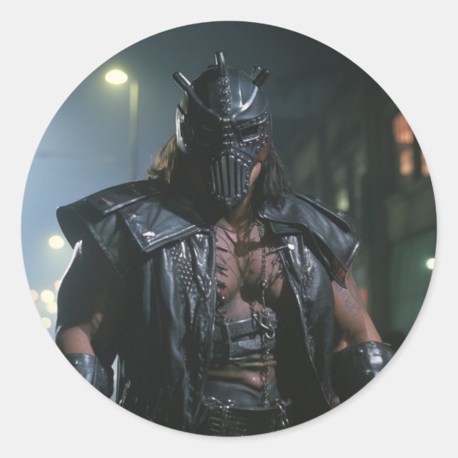 Cyberpunk Villain Runt Klistermärke (Framsida)