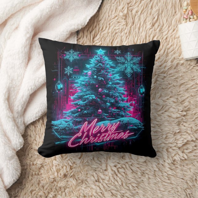 Cyberpunk Vinter Jul Kudde (Filt)