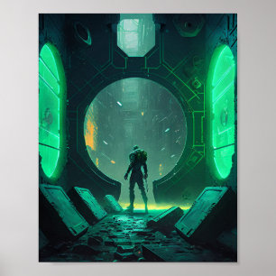 Cyberpunk Virtuell Reality Poster