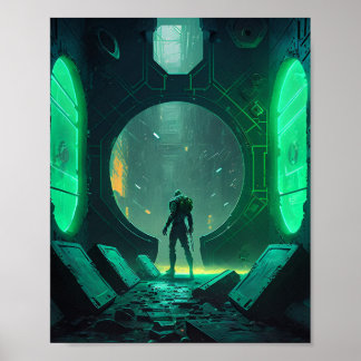 Cyberpunk Virtuell Reality Poster