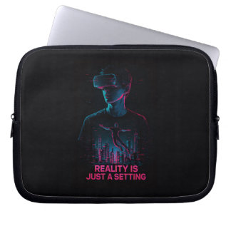 Cyberpunk VR-verklighetsinställning Laptopskydd