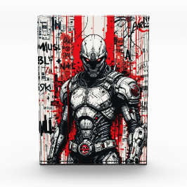 Cyberpunk Warrior Graffiti - fotoblock