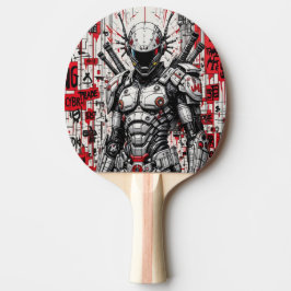 Cyberpunk Warrior Graffiti Ping Pong Paddle - Pingisracket
