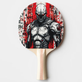 Cyberpunk Warrior Graffiti Ping Pong Paddle - Pingisracket