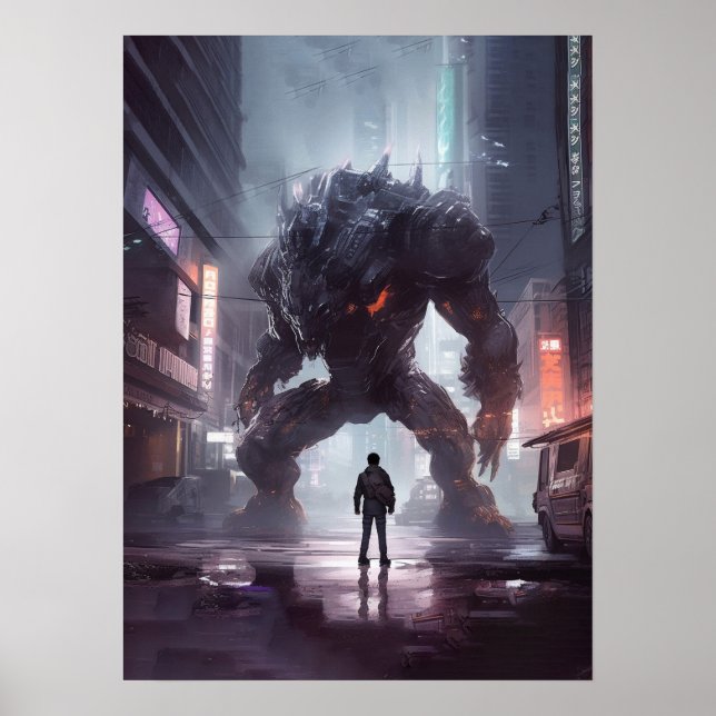 Cyberpunk - Warrior, Gym, Workout, Success Poster (Framsidan)