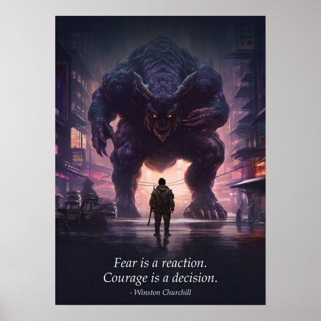 Cyberpunk - Warrior, Gym, Workout, Success Poster (Framsidan)