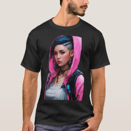 Cyberpunk Woman Animie Stil T Shirt