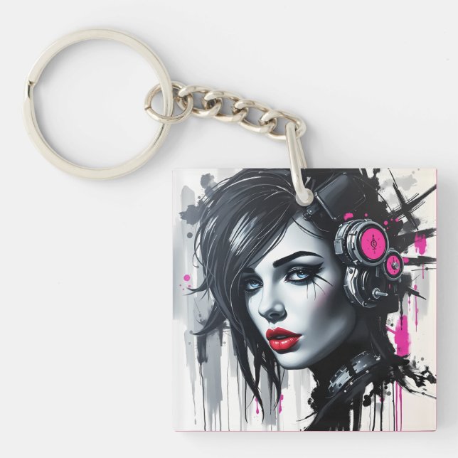 Cyberpunk Woman - Edgy Sci-Fi Art (Framsidan)