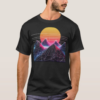 Cyberpunkbergen, utomhus, förstoringsbergen t shirt