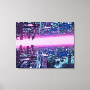 Cyberpunkkanfas Canvastryck