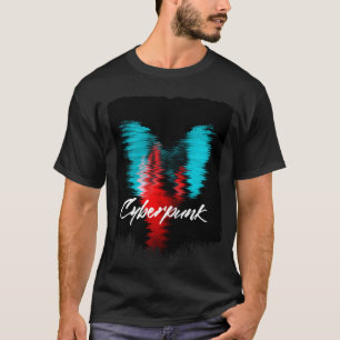 Cyberpunks Japan Streetwear Glitch 80-talets 90-ta T Shirt