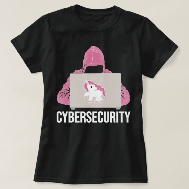 Cybersäkerhet för etisk hacker för kvinnlig Auktor T Shirt (Design framsida)