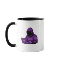 Cybersäkerhet Hacker Kodning i Hoodie Mäns Grafi